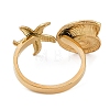 304 Stainless Steel Open Cuff Rings for Women RJEW-A049-06G-3