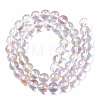 Transparent Spray Painted Glass Bead Strands GLAA-N035-03C-B07-2