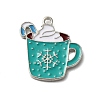 Winter Theme Alloy Enamel Pendants ENAM-M002-05O-P-1