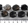 Natural Black Rutilated Quartz Beads Strands G-C182-18-02-5