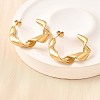 304 Stainless Steel Twist C-Shaped Stud Earrings EJEW-A139-01G-2