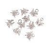 Brass Micro Pave Cubic Zirconia Charms KK-K238-08P-1