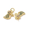 Brass Micro Pave Cubic Zirconia Pendants KK-E068-VF121-3