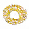 Electroplate Mixed Color Glass Beads Strands X-GLAA-T006-07-B03-2