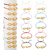 10Pcs 10 Color Alloy Infinity with Hope Link Bracelets Set for Men Women BJEW-TAC0008-01-7