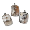 Natural Mexican Agate Pendants G-Z070-01P-01-1