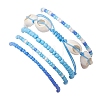 5Pcs 4 Styles Glass Seed Beaded Bracelet Set & 1 Pcs Shell Beads Bracelets BJEW-TA00587-03-5