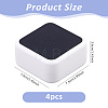 Plastic Cufflink Packing Boxes with Flip Hinged Lid CON-WH0100-51A-2