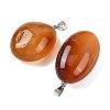 Natural Red Agate Tumbled Stone Pendants GG-K002-06I-3