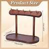 Desktop Wood Jewelry Display Racks with Oval Trays for Necklaces Rings Earrings Bracelets ODIS-WH0177-024-2