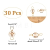 30Pcs Unfinished Wooden Connector Charms WOOD-AR0001-29-2