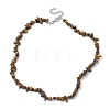 Natural Tiger Eye Chip Beaded Necklace NJEW-JN04615-08-4