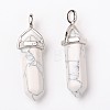 Synthetic Howlite Pointed Pendants G-F295-03C-4