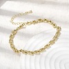 Brass Link Chain Bracelest for Women BJEW-K298-06G-2
