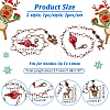 Alloy Christmas Reindeer Pendant Knitting Row Counter Chains HJEW-AB00089-02-2