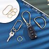 12Pcs 4 Styles Brass Keychain Clasps FIND-CA0005-87-4