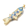 Brass Enamel Pendants KK-CBAEEA8-09D-G-2