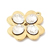304 Stainless Steel & Crystal Rhinestone Pendants STAS-G390-01G-02-2