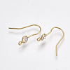 Brass Earring Hooks KK-T038-249G-2