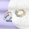 Brass Pave Cubic Zirconia Hoop Earrings EJEW-G471-09G-03-2