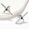 Cross 304 Stainless Steel Stud Earrings EJEW-F361-07P-5