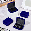 Velvet Cufflink Gift Storage Boxes CON-WH0112-079B-4