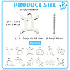 12Pcs 12 Styles 304 Stainless Steel Constellation Pendants STAS-FS0002-34-3