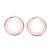 1 Pair 304 Stainless Steel Hoop Earrings EJEW-TA0001-89C-1