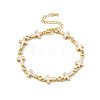 Brass Micro Pave Cubic Zirconia Chain Bracelets BJEW-P288-01G-1