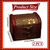 Retro Wooden Jewelry Storage Treasure Chest with Latch Clasps for Trinkets CON-CL0001-12-2