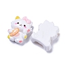 Opaque Cute Cat with Food Resin Decoden Cabochons RESI-B024-09-2