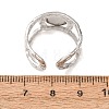 Hammered 304 Stainless Steel Cuff Ring Components SA-CBAC0DF-02A-P-3
