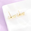 Brass Stud Earrings EJEW-P346-02A-G-2