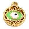 Golden Brass Enamel Pendants KK-P197-13C-G-1