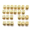 Brass Micro Pave Cubic Zirconia European Beads KK-R218-01G-1