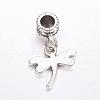 Tibetan Style Alloy European Dangle Charms MPDL-J041-08AS-2