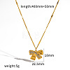 304 Stainless Steel Crystal Rhinestone Pendant Necklaces WG15100-04-1