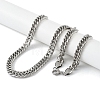 201 Stainless Steel Curb Chain Necklace NJEW-I127-01P-2