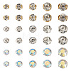 300Pcs 15 Styles Flat Round Sew on Rhinestone Montee Beads STAS-TA0006-18-1
