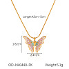 304 Stainless Steel Enamel Pendant Necklaces FS-WG8DC4E-02-2