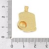 Football Theme Brass Enamel Pendants KK-A303-01E-G-3