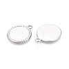 304 Stainless Steel Pendant Cabochon Settings STAS-N108-69P-2