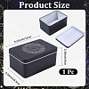 Knot & Star Printed Iron Tarot Card Collection Boxes AJEW-CN0007-91A-2