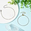 2Pcs 2 Colors 304 Stainless Steel Figaro Chains Bracelet Sets BJEW-JB14356-02-1