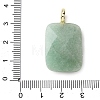 Natural Green Aventurine Faceted Pendants G-B186-01G-03-3