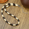 Bohemian Coconut & Wood & Alloy Heishi Beaded Necklaces for Men WGF984F-02-1