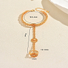 Elegant Brass Flower Link Hand Chain Ring Bracelets for Women HG2841-2