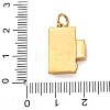 304 Stainless Steel Micro Pave Clear Cubic Zirconia Pendants CU-B001-04G-3