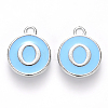 Platinum Plated Alloy Enamel Charms LS-ENAM-S118-04O-P-1