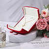 Double Door Velvet Jewelry Pendant/Necklace Gift Storage Boxes CON-WH0086-157-5